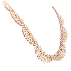 Collier Collerette en or jaune années 1950 or rose. - Castafiore