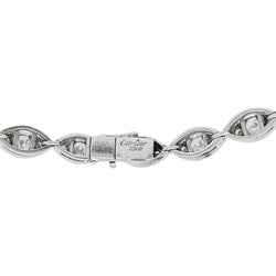 Collier cravate CARTIER, "Amour", or blanc, diamants, perle de Tahiti - Castafiore