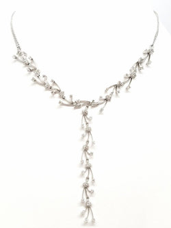 Collier Cravate en or blanc et diamants - Castafiore