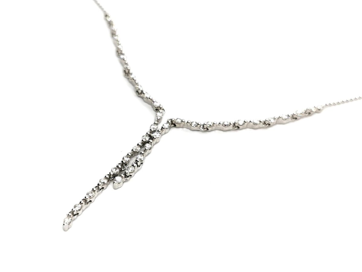 Collier Cravate en or blanc et diamants - Castafiore