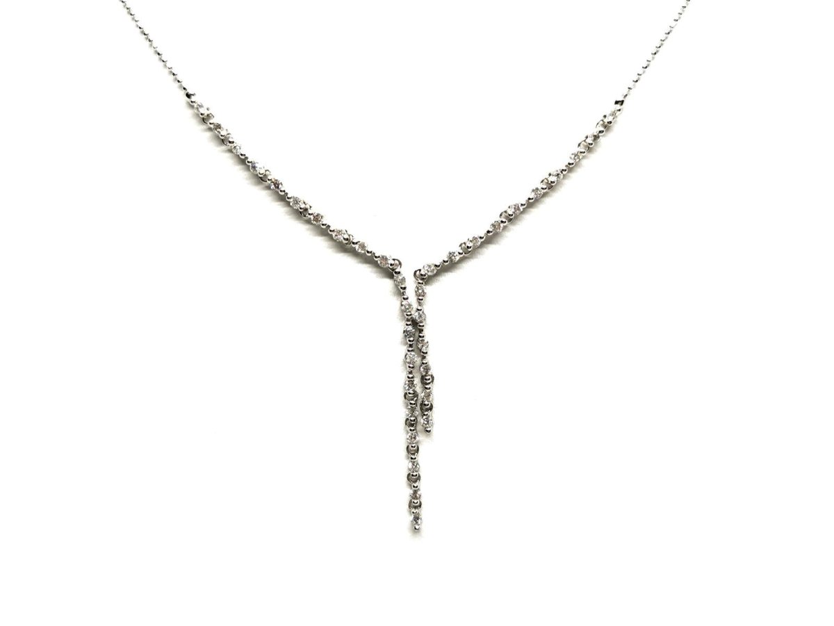 Collier Cravate en or blanc et diamants - Castafiore