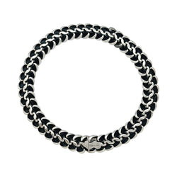 Collier David Yurman en argent, diamants noirs - Castafiore