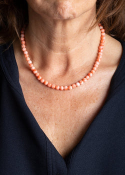 Collier de perles, corail - Castafiore