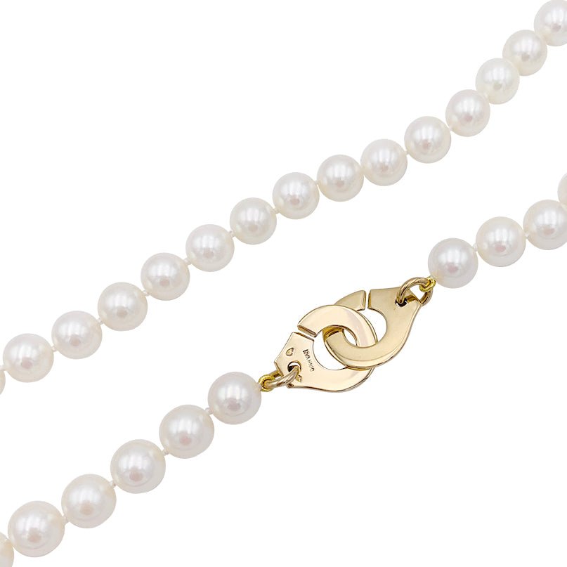 Collier de perles Dinh Van, "Menottes R15", en or jaune - Castafiore