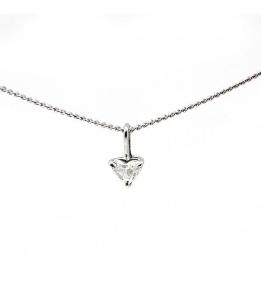 Collier - Diamant coeur 0.20 carat - Castafiore