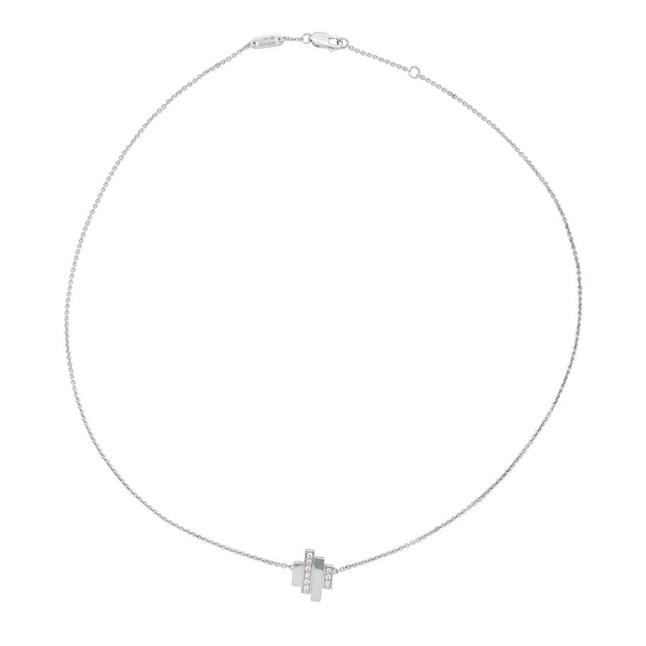 Collier Dinh Van "Cadence" en or blanc, diamants - Castafiore