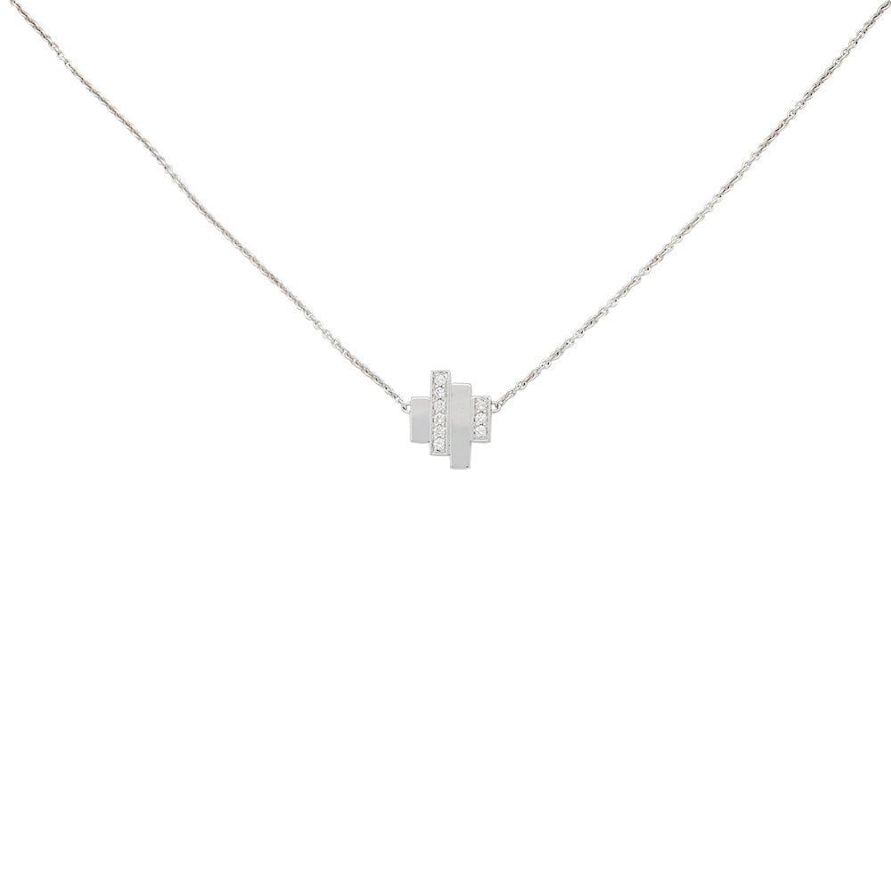 Collier Dinh Van "Cadence" en or blanc, diamants - Castafiore
