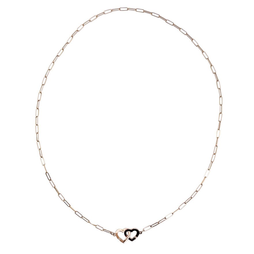Collier Dinh Van, "Double Coeurs R9", or rose. - Castafiore