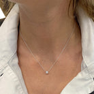 Collier Dinh Van, "Le Cube", or blanc, diamant - Castafiore