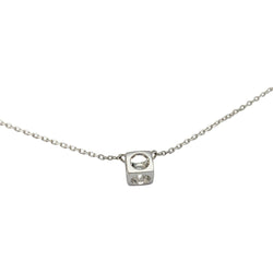 Collier Dinh Van, "Le Cube", or blanc, diamant - Castafiore