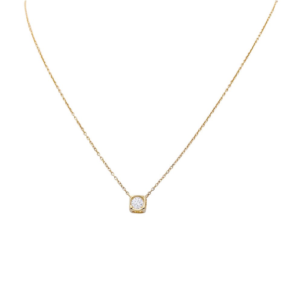 Collier Dinh Van, " Le Cube", or jaune, diamant - Castafiore