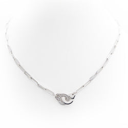 Collier DINH VAN "Menottes" en or blanc et diamants - Castafiore