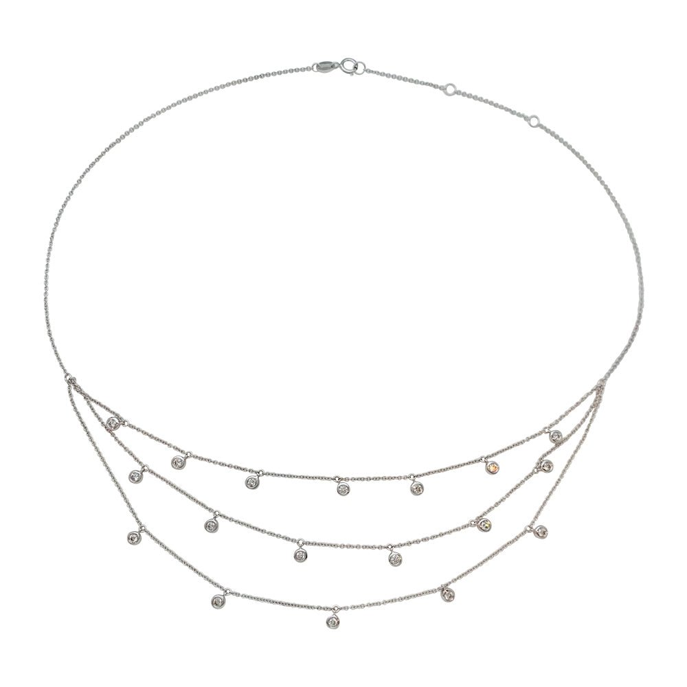 Collier draperie en or blanc et diamants - Castafiore
