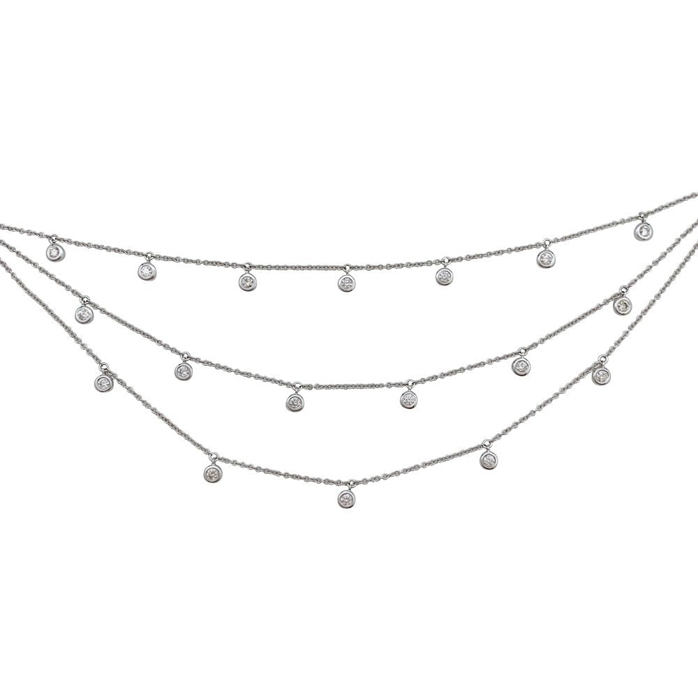 Collier draperie en or blanc et diamants - Castafiore