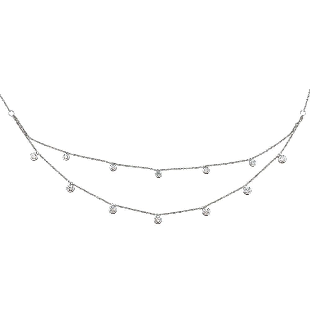 Collier draperie en or blanc et diamants - Castafiore