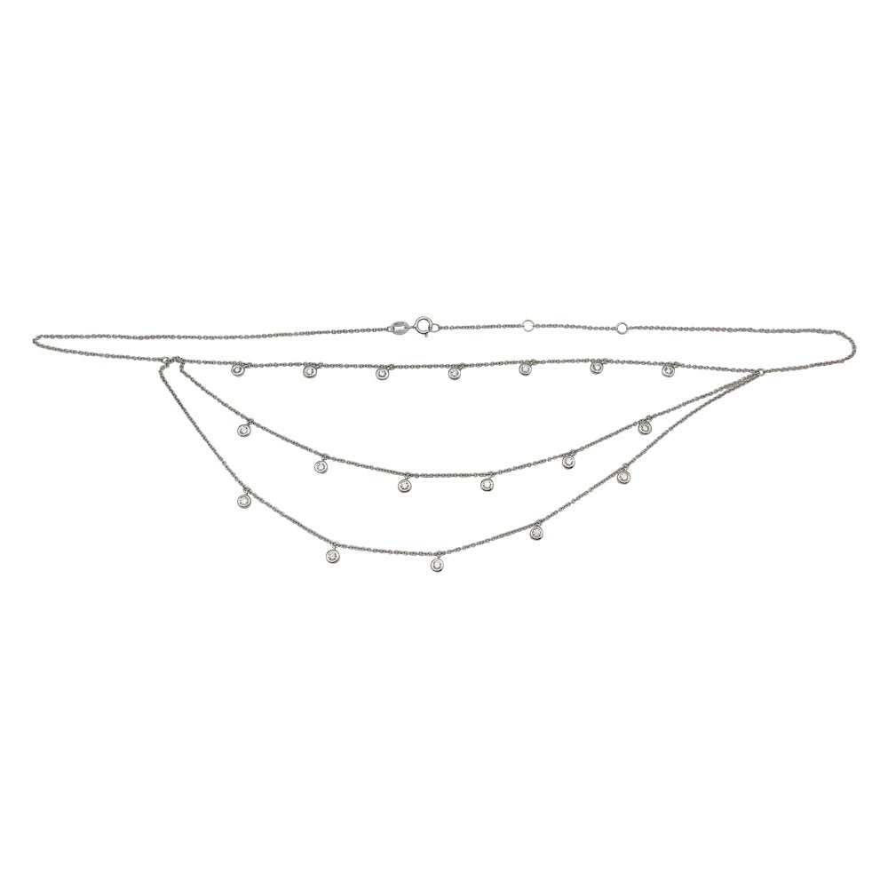 Collier draperie en or blanc et diamants - Castafiore