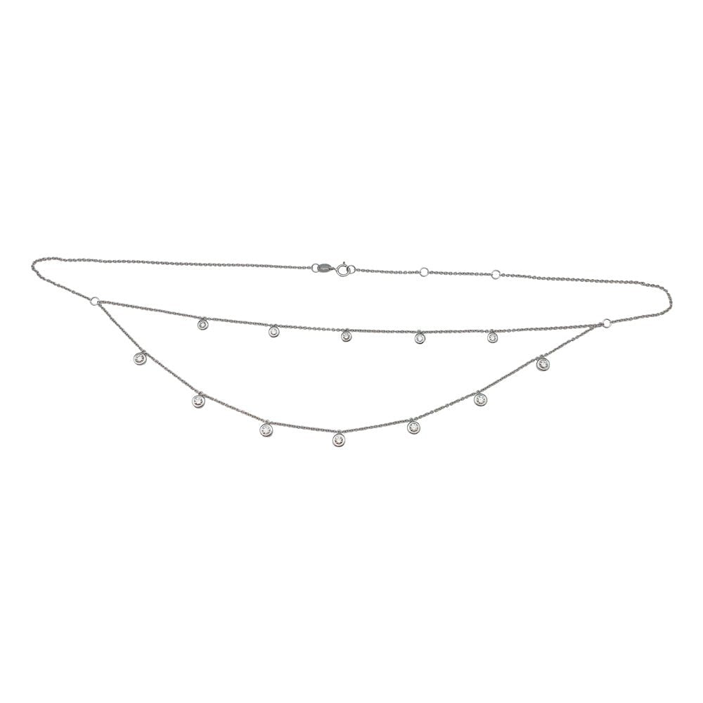 Collier draperie en or blanc et diamants - Castafiore