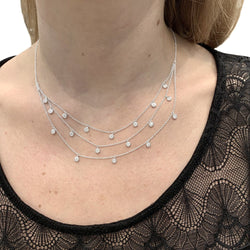 Collier draperie en or blanc et diamants - Castafiore