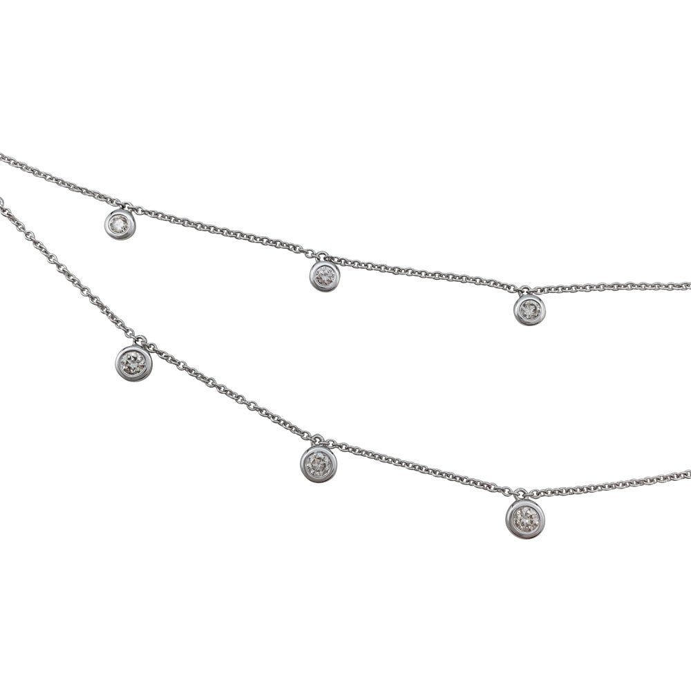 Collier draperie en or blanc et diamants - Castafiore