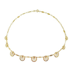 Collier draperie or jaune filigrane - Castafiore