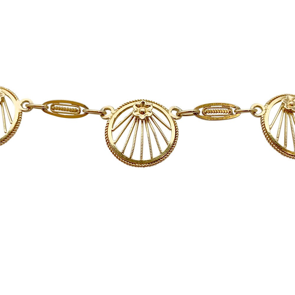 Collier draperie or jaune filigrane - Castafiore