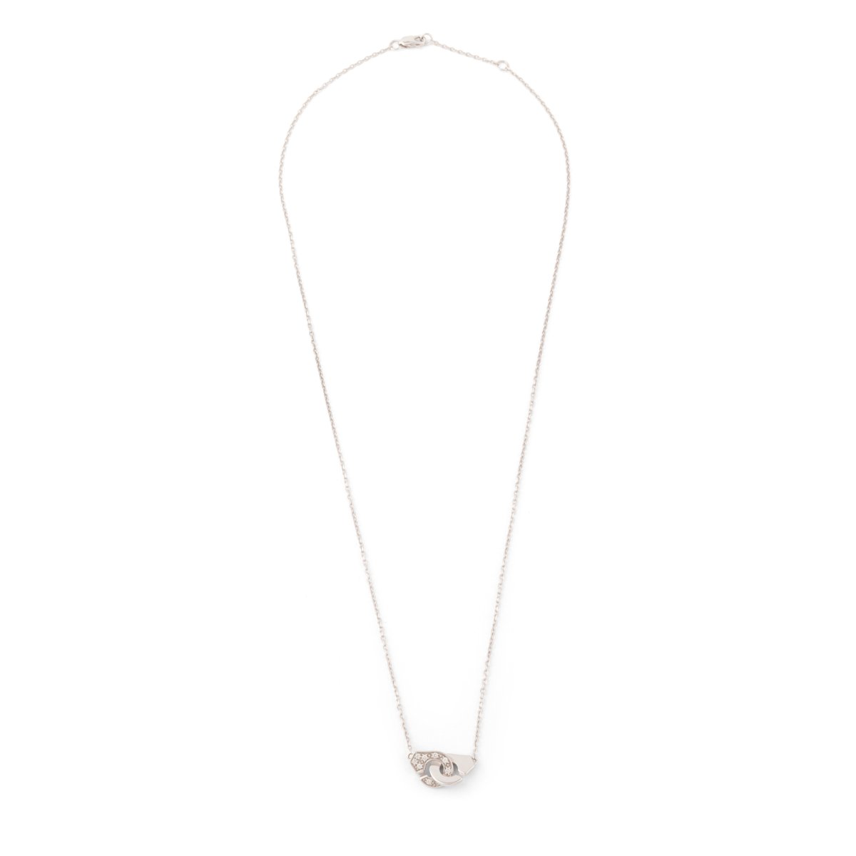 Collier en or blanc 18 carats modèle Menottes R8, DINH VAN - Castafiore