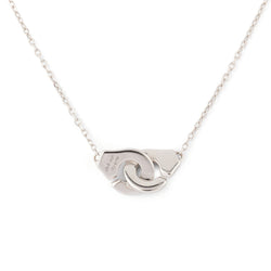 Collier en or blanc 18 carats modèle Menottes R8, DINH VAN - Castafiore