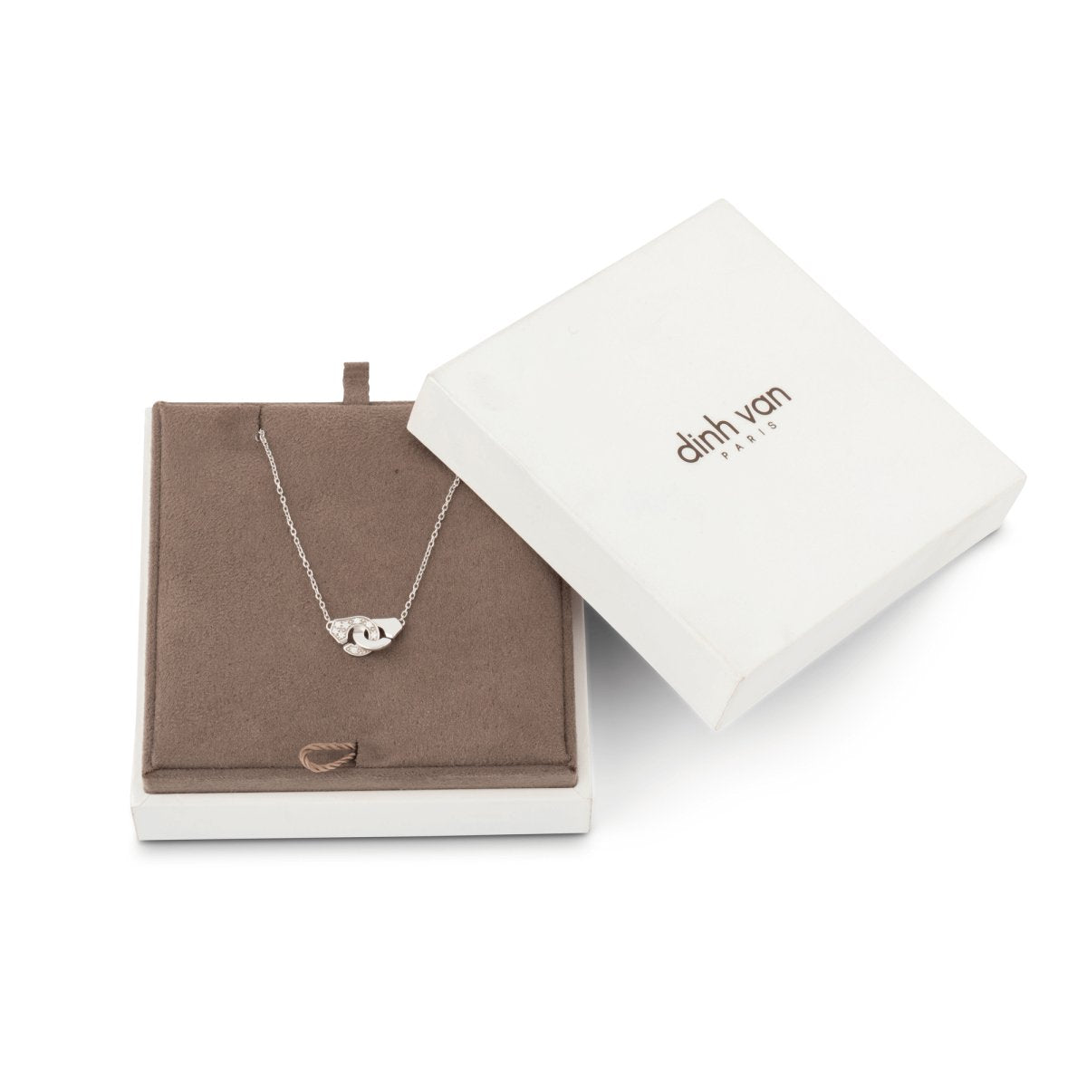 Collier en or blanc 18 carats modèle Menottes R8, DINH VAN - Castafiore