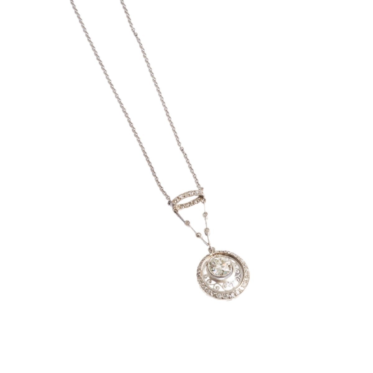 Collier en or blanc et en diamants - Castafiore