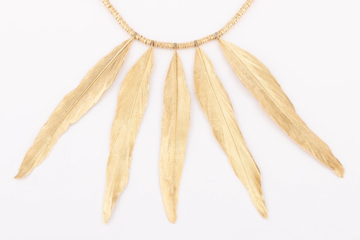 Collier en or H.Stern formant des plumes en or - Castafiore