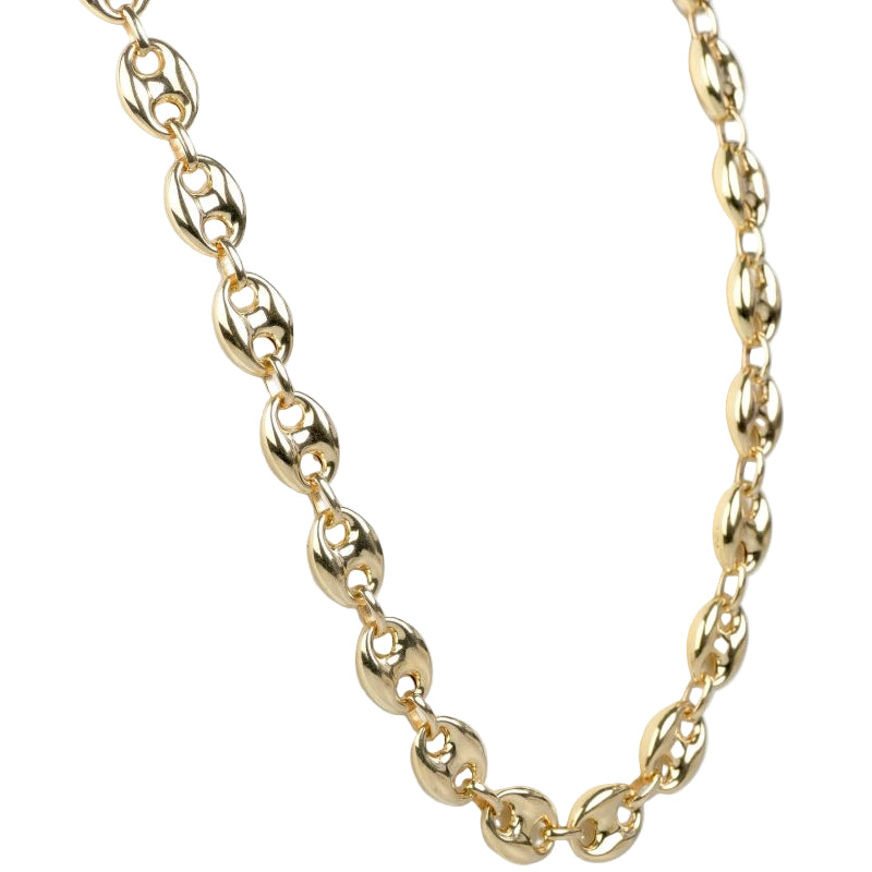 Collier en or jaune 18 carats. Maille grain de café. - Castafiore