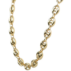 Collier en or jaune 18 carats. Maille grain de café. - Castafiore