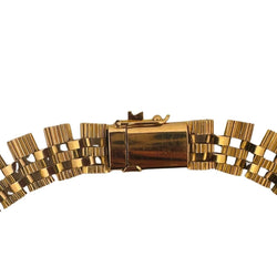 Collier en or jaune avec maillons de forme géométrique en chute - Castafiore