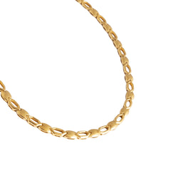 Collier en or jaune, composé de mailles hexagonales semi-rigides - Castafiore