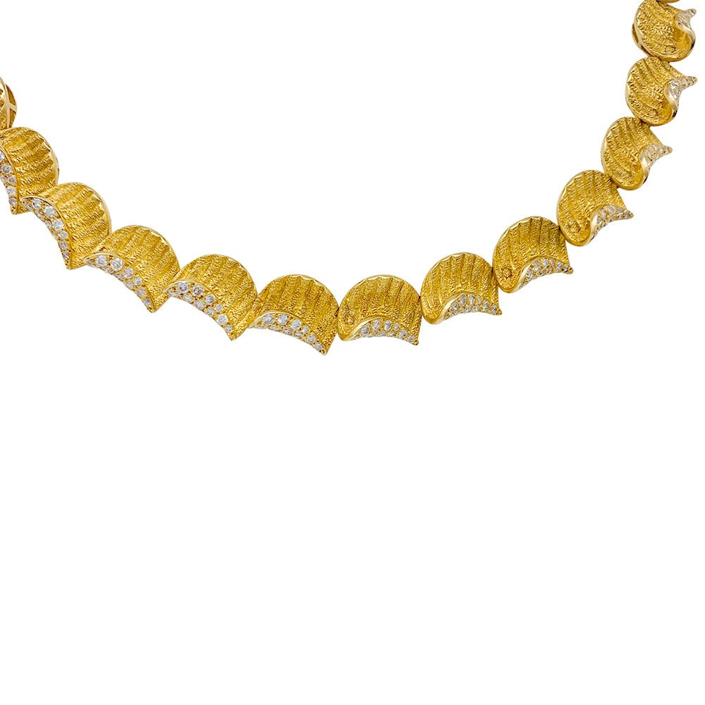 Collier en or jaune et diamants - Castafiore