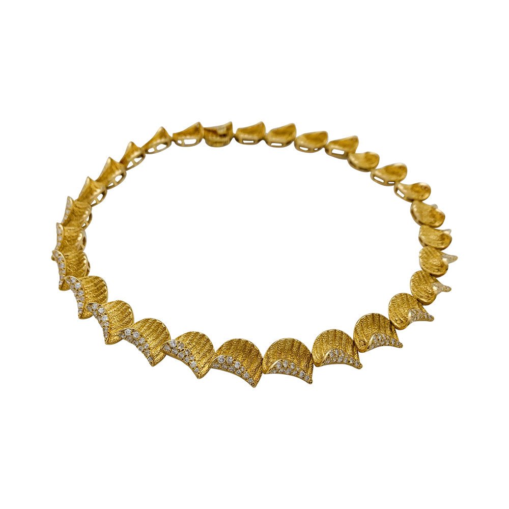 Collier en or jaune et diamants - Castafiore