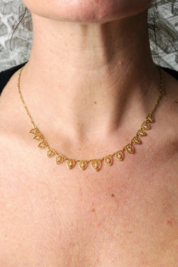 Collier en or jaune et et perles fines - Castafiore