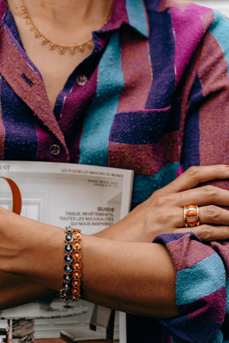 Collier en or jaune et et perles fines - Castafiore