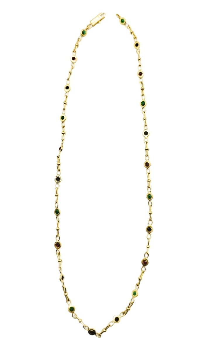 Collier en or jaune et pierres fines - Castafiore