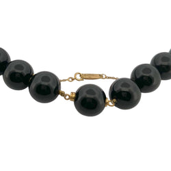 Collier en or jaune , perles d'onyx et citrine - Castafiore