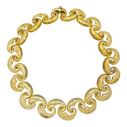 Collier en or jaune texturé - Castafiore