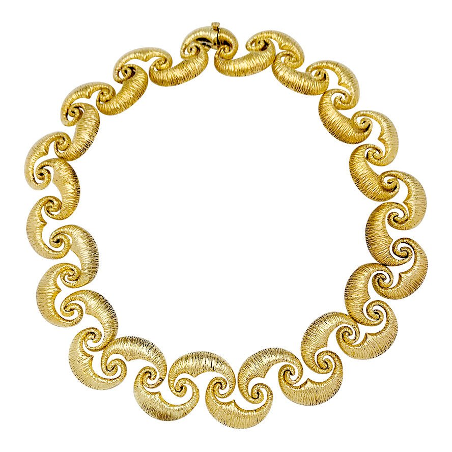 Collier en or jaune texturé - Castafiore