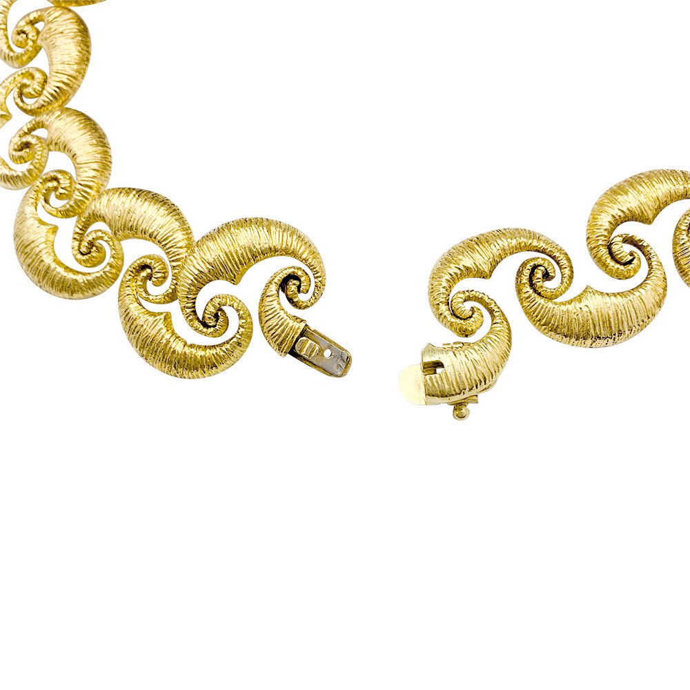 Collier en or jaune texturé - Castafiore