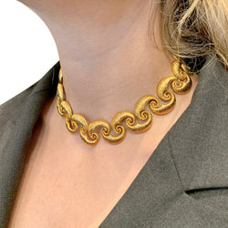 Collier en or jaune texturé - Castafiore