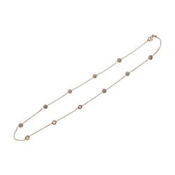 Collier en or rose, 11 diamants de couleur cognac - Castafiore