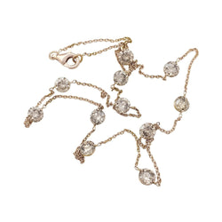 Collier en or rose, 11 diamants de couleur cognac - Castafiore