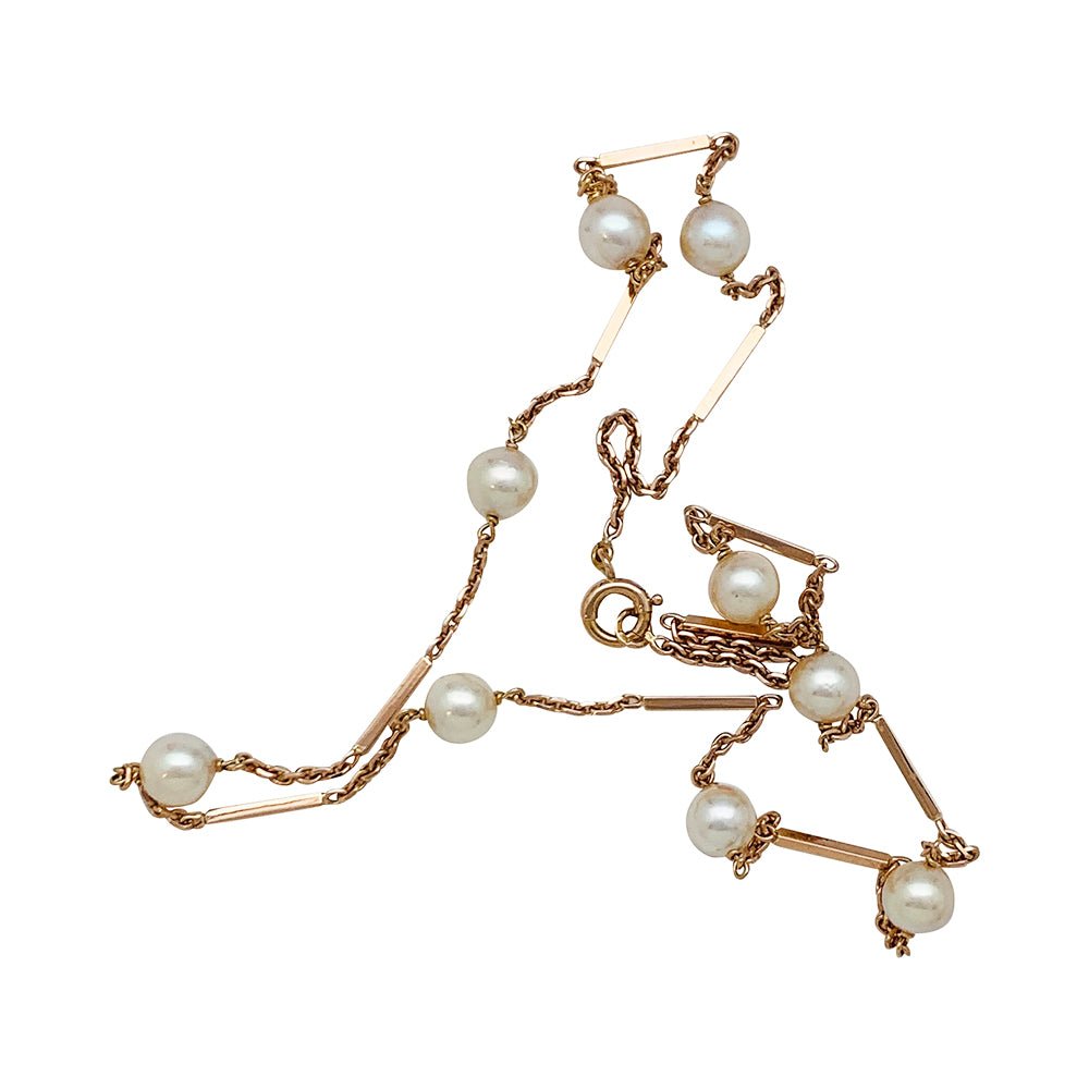 Collier en or rose et perles Akoya - Castafiore