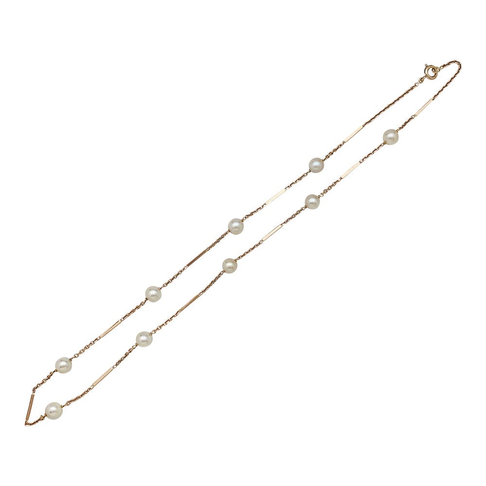 Collier en or rose et perles Akoya - Castafiore