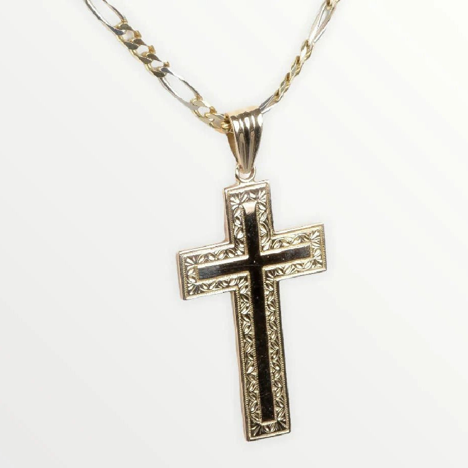 Collier et pendentif Croix du Christ en or jaune 18 carats - Castafiore