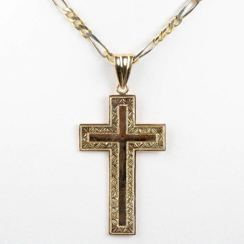 Collier et pendentif Croix du Christ en or jaune 18 carats - Castafiore